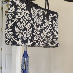 Black and white hand bag